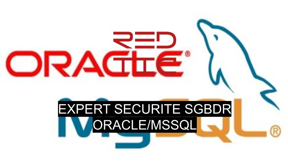 You are currently viewing EXPERT SECURITE SGBDR ORACLE/MSSQL